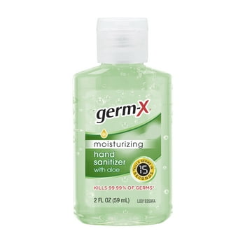 Germ-X Hand Sanitizer with Aloe, Bottle of Hand Sanitizer, Travel Size, 2 fl oz
