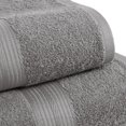 thumbnail image 4 of 6 Piece Oversized Fade resistant Towel set,  Cotton towels for bathroom, soft and absorbent, 2 Bath Towels, 2 Hand Towels and 2 Washcloths bathroom towel set, Gray, 4 of 5
