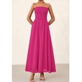 thumbnail image 3 of Vestido PRETTYGARDEN de chifón para mujer, sin tirantes, para invitada a una boda, 3 of 6