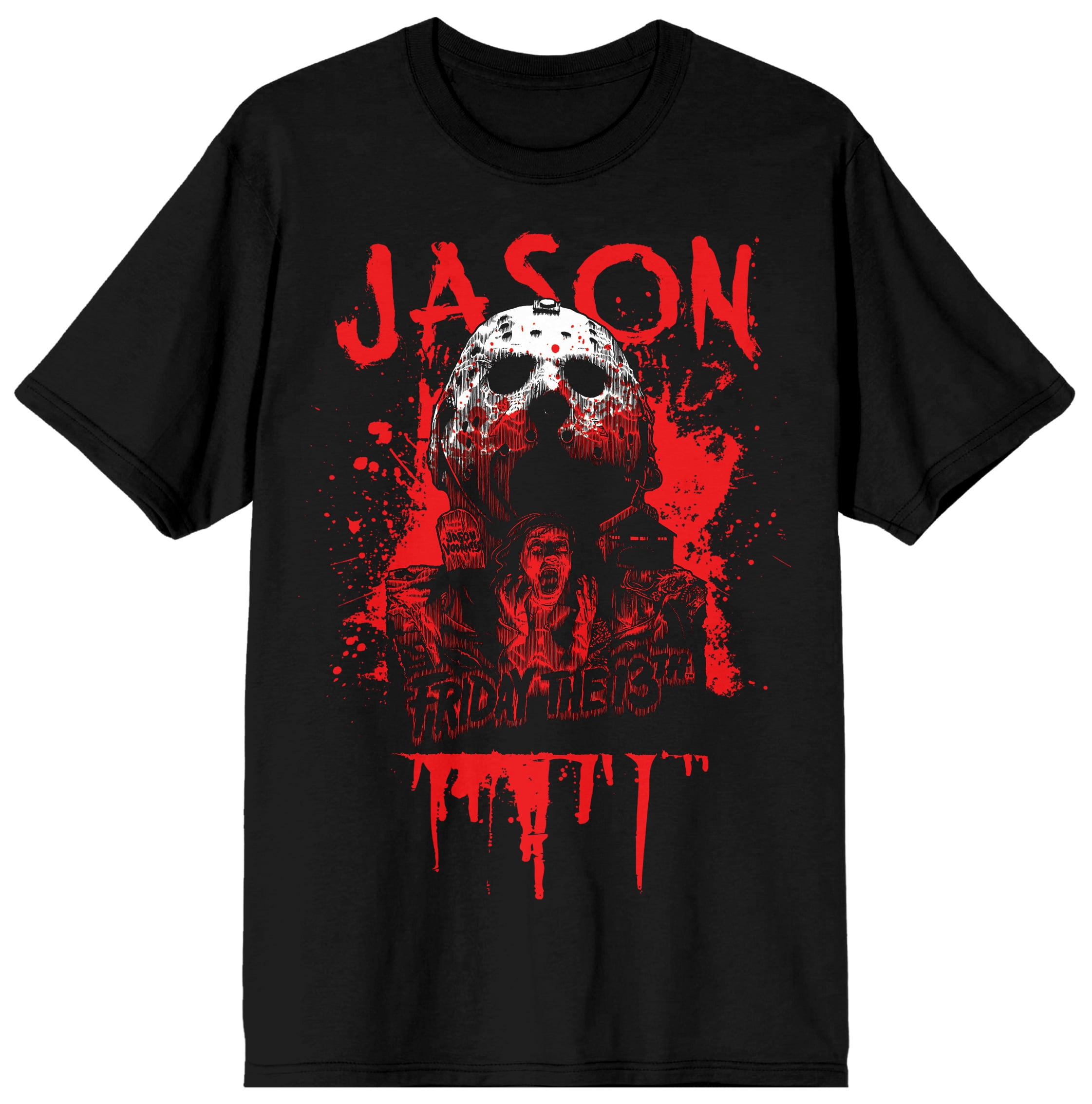 Friday The 13th Final Chapter Poster Men's Black T-shirt-XL