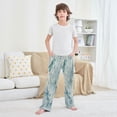 thumbnail image 6 of Kids' Pajama Pants Soft Relaxed Fit Sleep Pants Lounge Pants with Pockets Delicate Dragonflies Pattern Small, 6 of 9