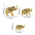 thumbnail image 5 of Metal Trunk Up Elephant Family Statue Showpiece Figurine Fengshui Vastu Lucky,Set of 3, 5 of 6