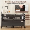 thumbnail image 5 of Babyeap 5-in-1 Baby Bassinet with Playard Mode & Changing Table,Bedside Sleeper for Newborns and Infants,Gray, 5 of 8