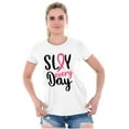 thumbnail image 4 of Breast Cancer Survivor Slay Every Day Womens Fitted Plus Size Graphic Tee Brisco Brands 3X, 4 of 5