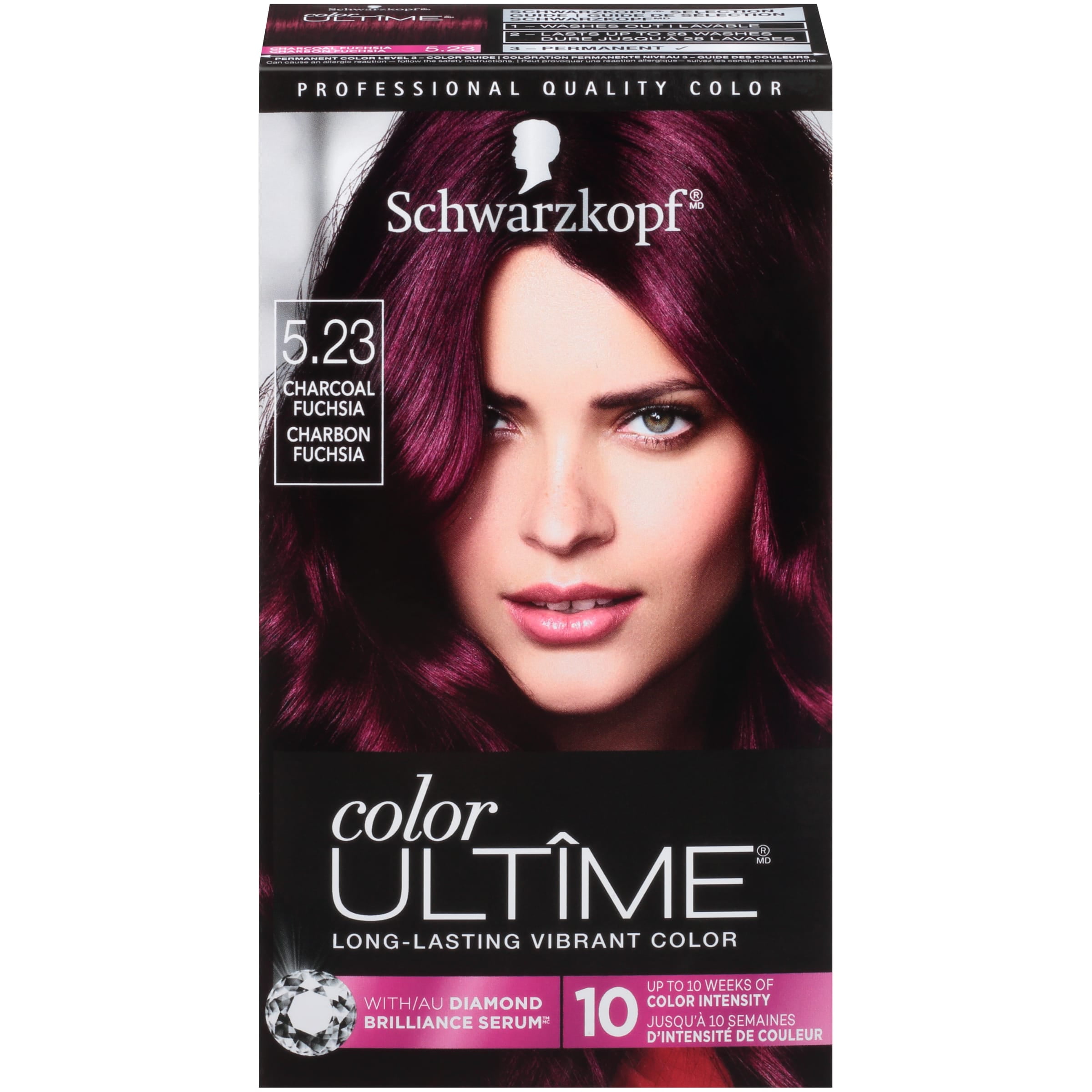 Toeschouwer opstelling Spelling Schwarzkopf Color Ultime Permanent Hair Color Cream, 5.23 Charcoal Fuchsia  - Walmart.com