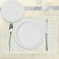 thumbnail image 3 of Ambesonne Yellow Chevron Place Mats Set of 4, Ikat Style Tile, Standard Size, Marigold Pale Blue White, 3 of 6