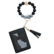 thumbnail image 2 of Cartera de cuero sintético, tarjetero, llavero, organizador y almacenamiento, pulsera de cuentas de silicona, tarjetero de color liso, llavero, billetera de cuero con flecos, compartimento para varias, 2 of 6