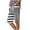 01-Black, variant on Women's Summer Printed Loose Straight Leg Pants with Pockets Side Slit Buttons Five-Quarter Casual Beach Pants