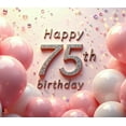 thumbnail image 5 of LUUFILx 75th Birthday Celebration Banner Polyester Background Decoration for Party Supplies Backdrop Photography Props Happy Birthday Decors, 5 of 8
