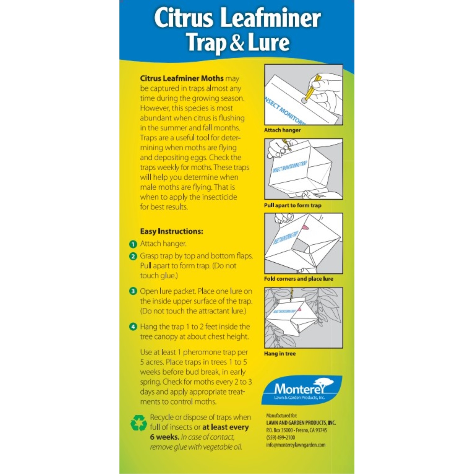 Monterey LG8920 Citrus Leafminer Trap and Lure, Pack of 2