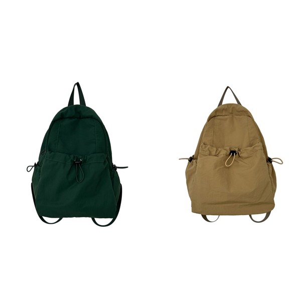 Mochila Con Cordón Nailon Gran Capacidad para Hombres Y Mujeres () Verde