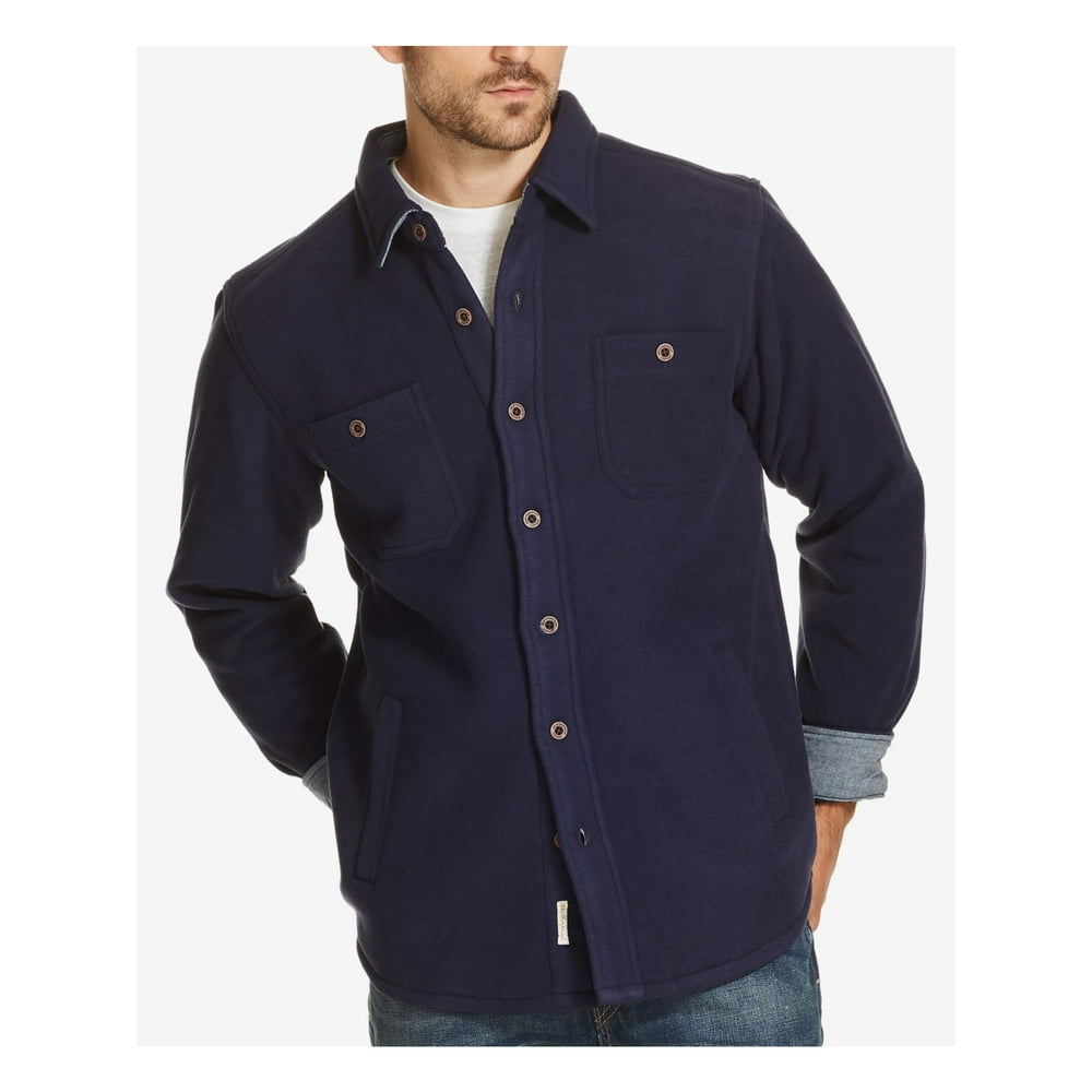 men's fleece lined shirt jacket