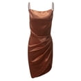 thumbnail image 2 of gljltg Women's Sexy Slim Solid Color Tight-Fitting Dress, Polyester Fabric, Lightweight Breathable Spring Summer, Casual Sexy Home Office Outfit, Easy Care Machine Washable, 2 of 4