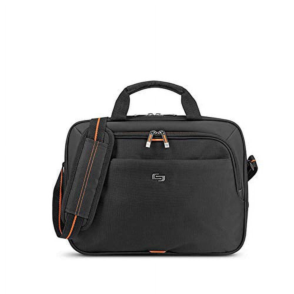 Solo New York Ace Slim Briefcase, Black, Polyester