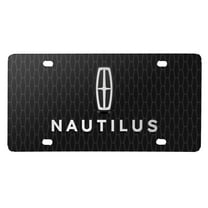 Lincoln Nautilus 3D Logo on Front Grill Pattern Black Acrylic License Plate
