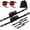 2 Pack, variant on Retractable Ratchet Straps (2 Pack) - 1" x10 ft Heavy Duty with Auto Retract, Safety Lock Hooks & 1650 lb - Soft Loops + Bungee Cords for , , , ATV, UTV, Moving