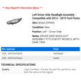 thumbnail image 2 of Left Driver Side Headlight Assembly - Compatible with 2014 - 2019 Ford Fiesta 2015 2016 2017 2018, 2 of 2