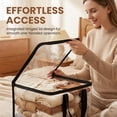 thumbnail image 6 of Large Clear Thick Plastic Storage Box with Hinged Lid, Thick Plastic Book Storage Bin, Stackable Collapsible Organizer Container for Books, Files, Magazines, Bedroom (Black *2), 6 of 8