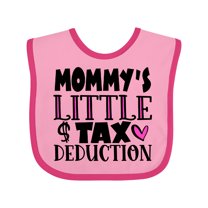 Inktastic Mommy's Little Tax Deduction Pink Hearts Boys or Girls Baby Bib