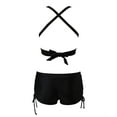 thumbnail image 3 of Xmyrz Sexy Bikinis For Women Bathing Suits Two-Piece Lace Up High Waist Seaside Cool Swimming Simplistic Swimwear Young Adult Swimsuits, 3 of 7