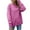 Hot Pink, variant on Lovskoo Women's Crewneck Sweatshirts Side Split Fleece Lined Long Sleeve PulHeartr With Fleece And Thick Warm Solid Sweatshirt Orange
