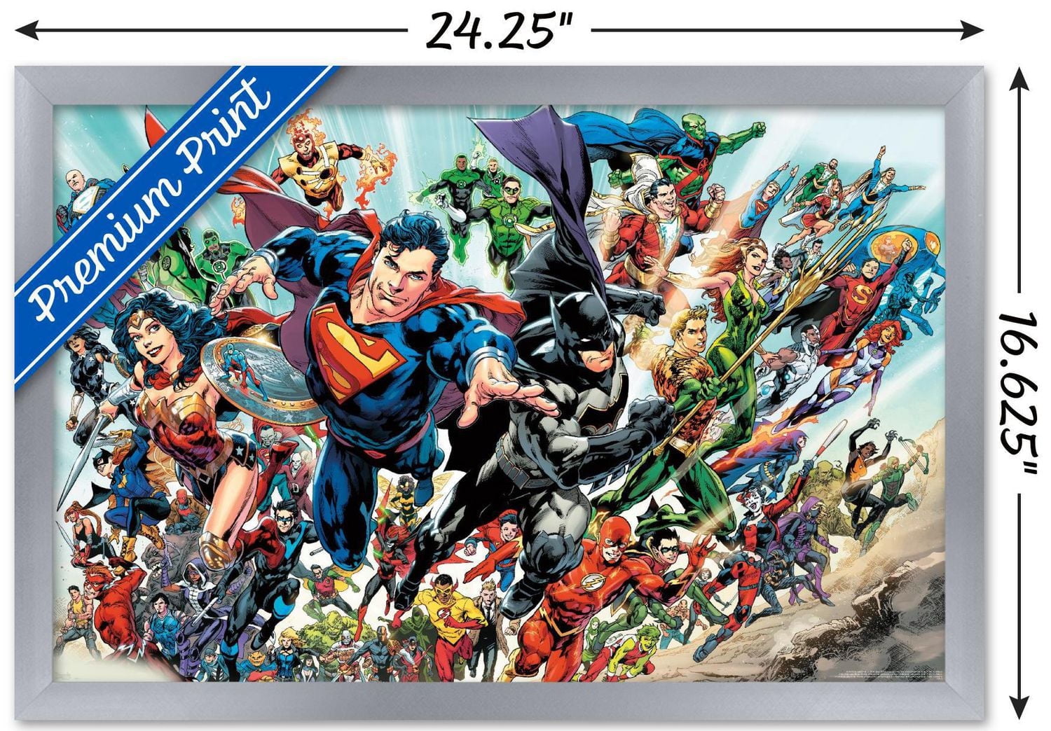 DC Comics - Justice League Rebirth - Group Wall Poster, 14.725" x 22.375"