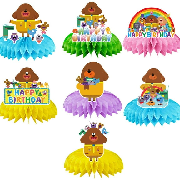 Hey Duggee Honeycomb Centerpieces Table Toppers Decorations for Birthday Party Decor Supplies Photo Props