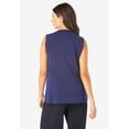 thumbnail image 2 of Roaman's Women's Plus Size Ultrasmooth Fabric V Neck Tank, 2 of 5