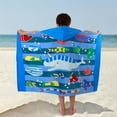 thumbnail image 2 of Toalla de baño con capucha para niños Poncho de surf para bebés Bata suave y real para cambiar a niños pequeños para niños y niñas Ducha/playa/piscina Cubiertas para niños 50x30 Toalla grande, 2 of 4