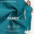 thumbnail image 3 of VIAOLI Medical Scrubs Set - Stretchy Poly-Spandex with Pockets, for Medical Uniform Women, S-XXL Multi-Color, 3 of 6
