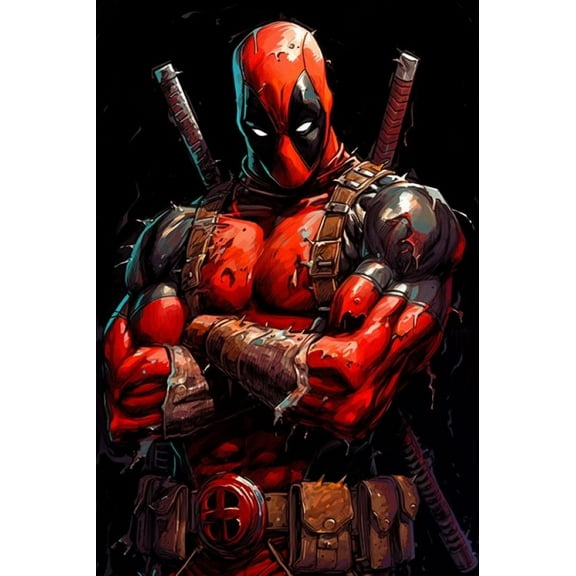 Deadpool Diamond Art Painting Kits - Full Drill Diamond Dots Paintings for Beginners, Round 5D Paint with Diamonds Pictures Gem DIY Adult Crafts 12x16inch