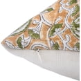 thumbnail image 5 of Fabdivine Off White Linen Hand Block Print Decorative Throw Pillow Cover , 14"X20", Brown, 5 of 5
