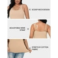 thumbnail image 4 of Charmo Womens Plus Size Cotton Tank Tops with Shelf Bra Adjustable Wider Strap Camisole Basic Undershirts 1X-5X, 4 of 9