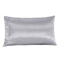 thumbnail image 2 of DOLITY Queen Delicate Skin Smooth Color Satin Synthetic Silk Pillowcase 50x76cm / 20x30 Gray, 2 of 9