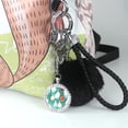 thumbnail image 6 of Bowling Shiny Rhinestone Keychain Set with Black Pom Pom Carabiner PU Leather Braided Keychain Accessories, Plush Ball Keychain and Keyrings Included, 6 of 6