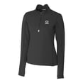 thumbnail image 2 of Women's Cutter & Buck Black Green Bay Packers Traverse Stretch DryTec Quarter-Zip Top, 2 of 3