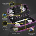 thumbnail image 3 of Casemaster Plazma Pro Dart Case Black with Amethyst Zipper and Phone Pocket, 3 of 10