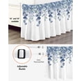thumbnail image 3 of Blue Teal Botanical Wrap Around Bed Skirts for Queen Bed 18" Drop,Bed Skirt with Adjustable Elastic Belt Dust Ruffle Bed Valance for Bedroom Hotel Eucalyptus Leaves Pastoral Floral Bed Frame Cover, 3 of 7