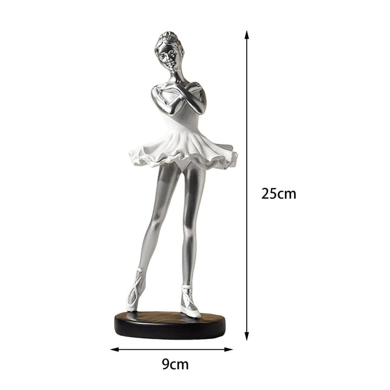 Simple Modern Resin Ballet Dancer Girl Statues Ornaments Home