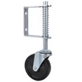 thumbnail image 3 of FLAMEEN Roulette de Porte Roue de Porte à Ressort, Caoutchouc pour Entrepôt pour Tout Terrain & 360°Rotating, 3 of 8