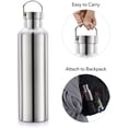 thumbnail image 5 of Triple Tree Uninsulated Single Walled 304 Stainless Steel Sports Leak Proof Water Bottle, Silver, 5 of 8