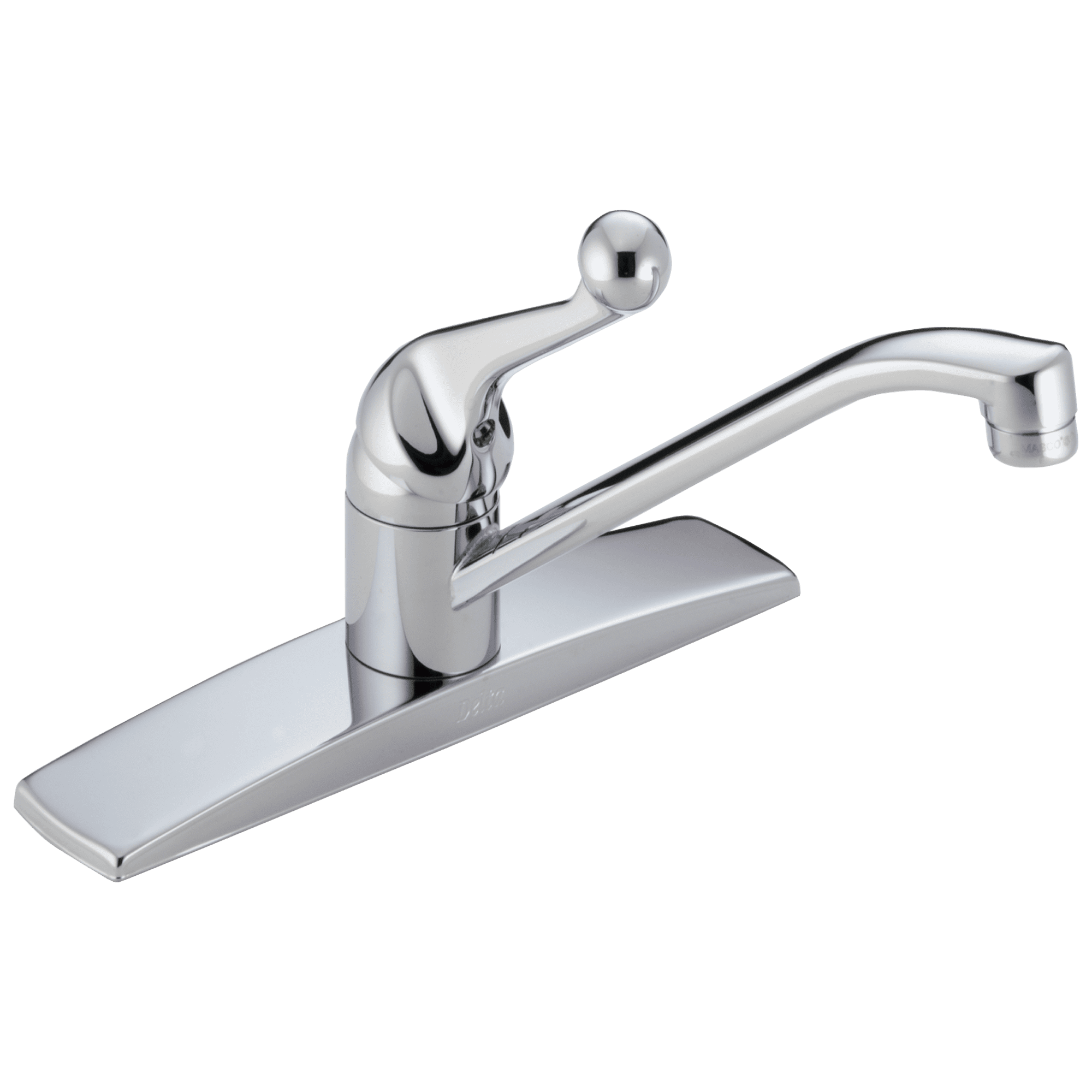 Chrome Delta Faucet Delta Foundations B2412LF Two Handle Kitchen Faucet With Spray