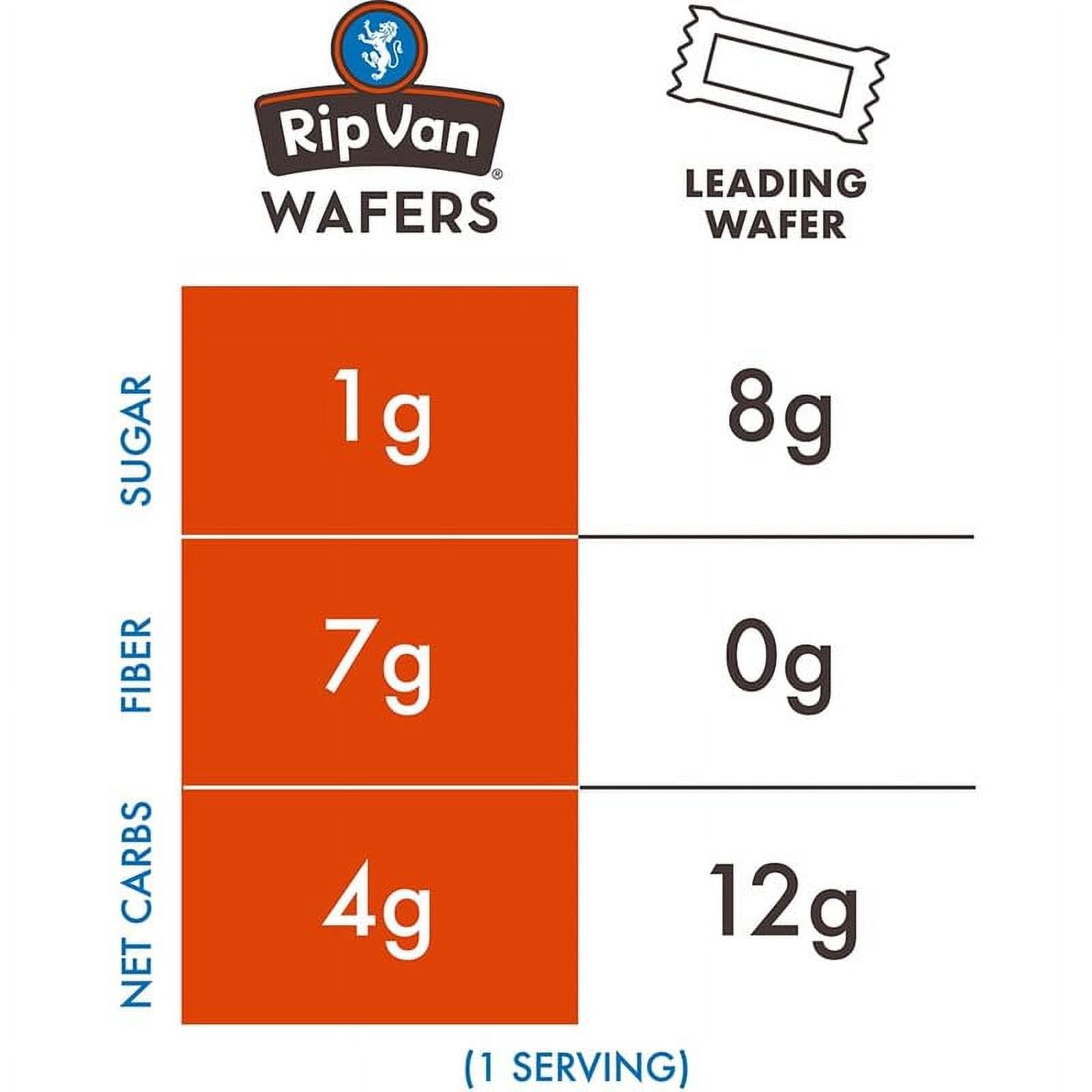 Rip Van Vanilla Keto Wafer Cookies, Non-GMO, Vegan, Low-Sugar (2g), Low-Carb, Baked Snack, 16 Count