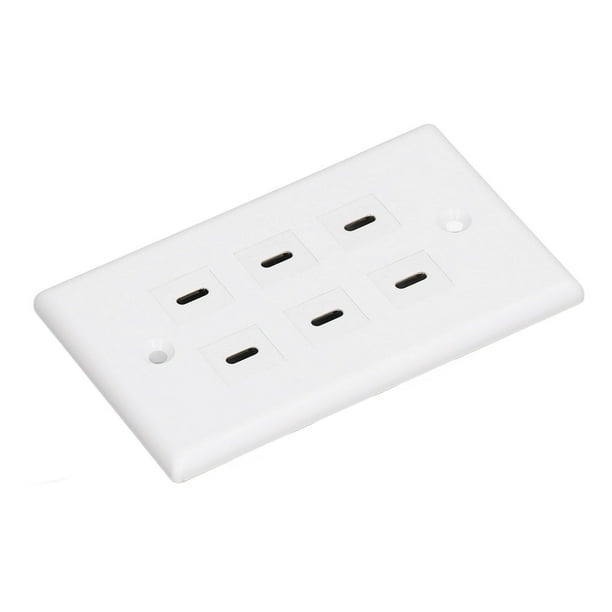 Outlet de receptáculo USB, Enchufe de Salida USB Material ABS APARIENCIA BLANCA FÁCIL DE INSTALAR TUPO C Para El Hogar para Negocios para la Oficina