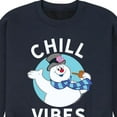thumbnail image 3 of Frosty The Snowman - Christmas - Chill Vibes - Men's Crew Neck Fleece Pullover, 3 of 5