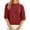 Red, variant on Short Sleeved Solid Color Women Casual Crewneck Knit Crop Sweater Tops