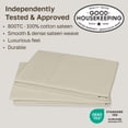 thumbnail image 3 of California Design Den Soft Standard Pillowcase Set of 2 - Soft & Smooth 800 Thread Count 100% Cotton Sateen, Fits Standard and Queen Pillows - Beige, 3 of 10