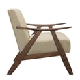 thumbnail image 3 of Lexicon Damala Collection Retro Inspired Wood Frame Accent Chair, Light Brown, 3 of 7