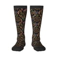 thumbnail image 2 of Picia Women Crew Soft Moisture-wicking Socks Decorative Feathers Pattern Design Cotton Socks, One Size fit All, 2 of 9