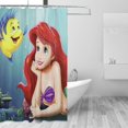 thumbnail image 3 of Cortina de ducha Ariel, opaca, para baño, impermeable, resistente al moho, bloquea la privacidad, probador, patrón de impresión fina con arte de patchwork, 72 x 72 pulgadas, talla única., 3 of 8